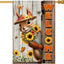 Bandera jardín doble cara arpillera girasol 28x40pulg