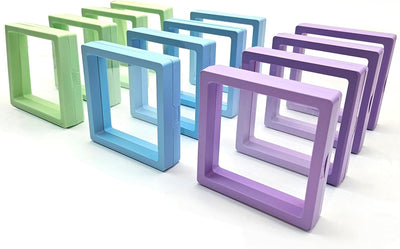 Soporte 3D marco flotante 12 pzas caja joyería organiz.