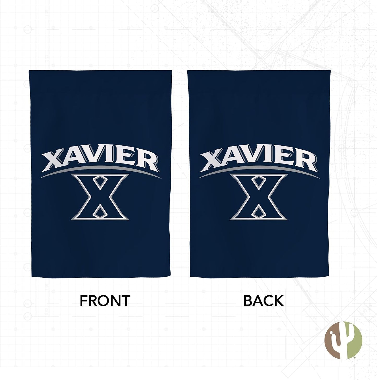 Bandera jardín Xavier 19x12" diseño 2 pancarta mosqueteros