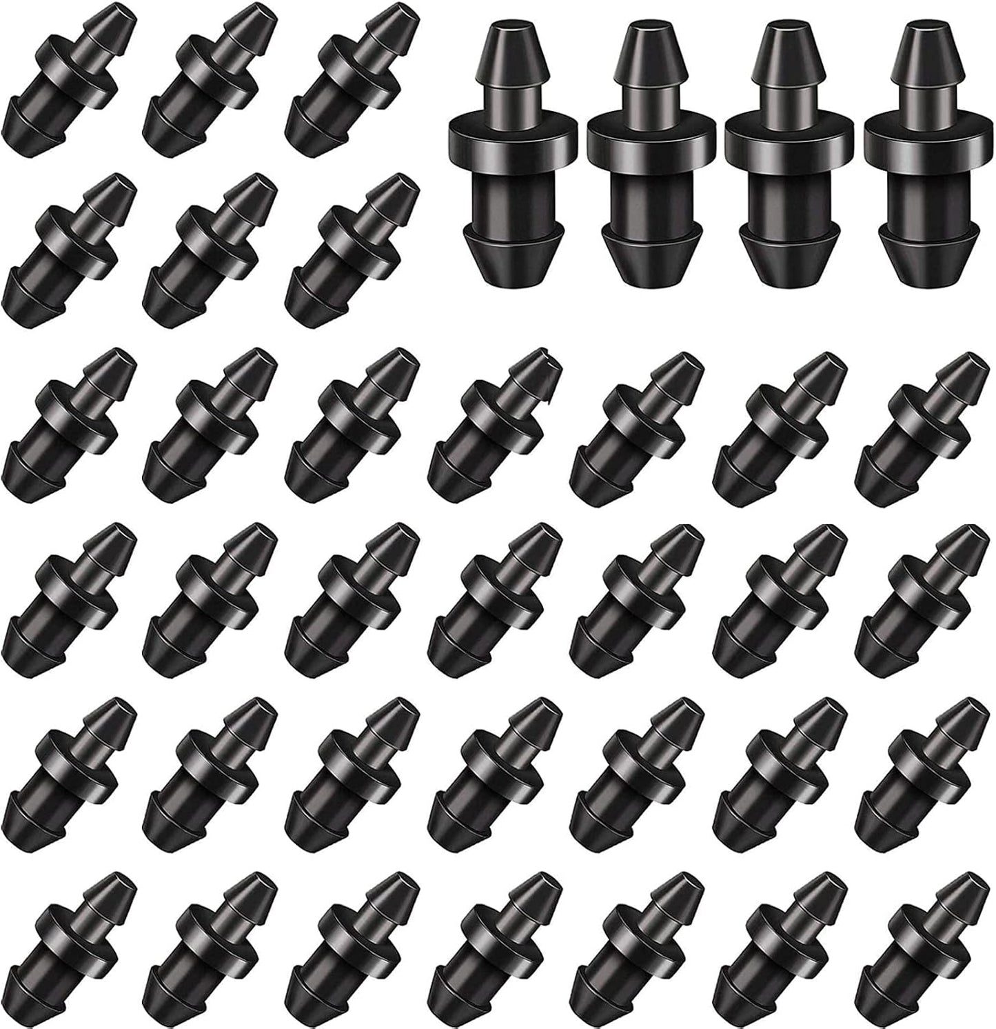 100 Tapones Riego Negro Púas Manguera Extremo