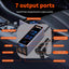 Inversor 300 W 12 V a 110 V CA con 2 salidas CA 4 USB