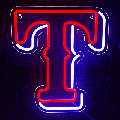 Letrero LED béisbol neón para pared club dormitorio