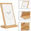 Soporte cuero bambú para collares y pulseras blanco