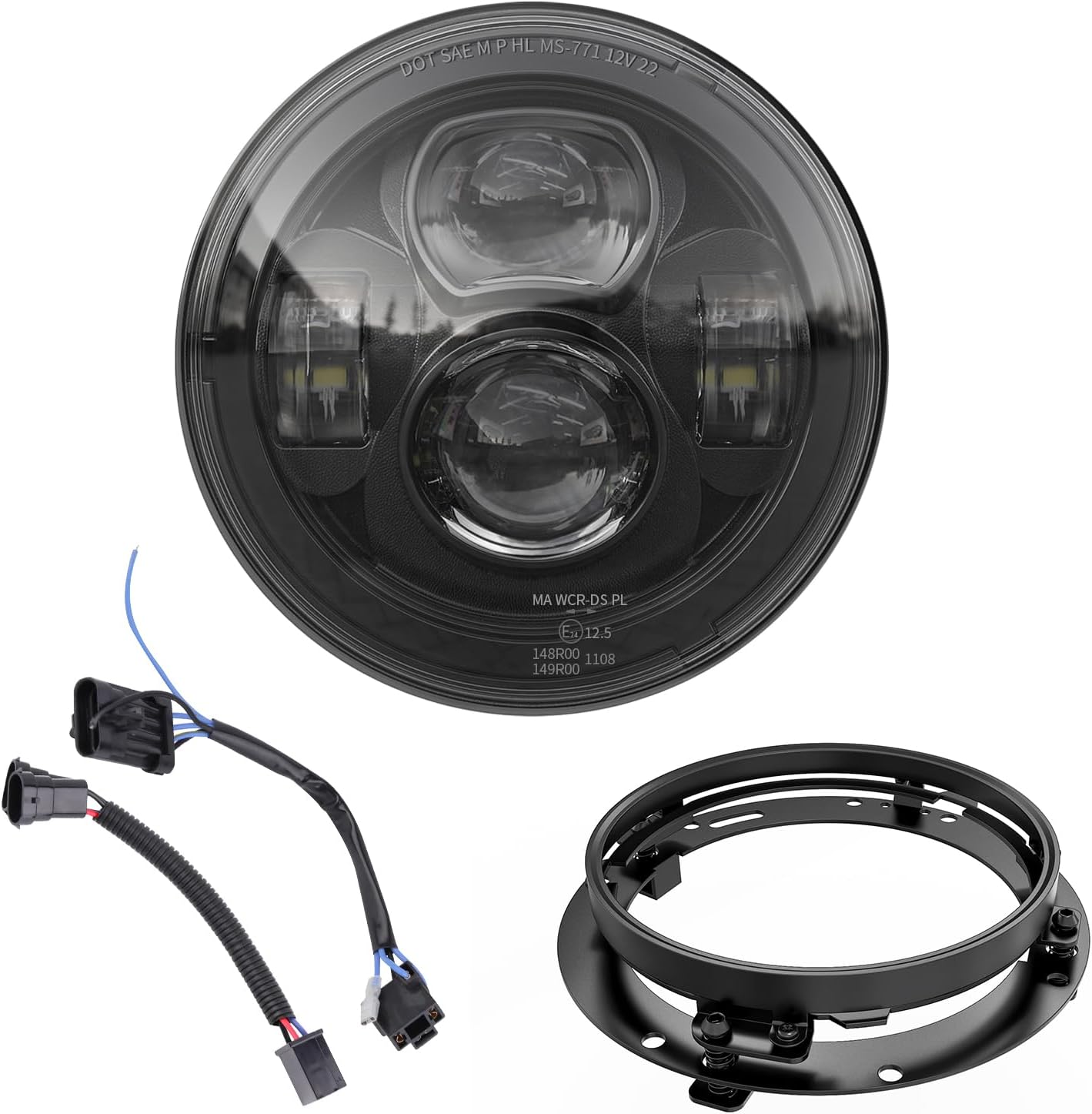 Kit luz LED 7pulg para motocicleta Harley