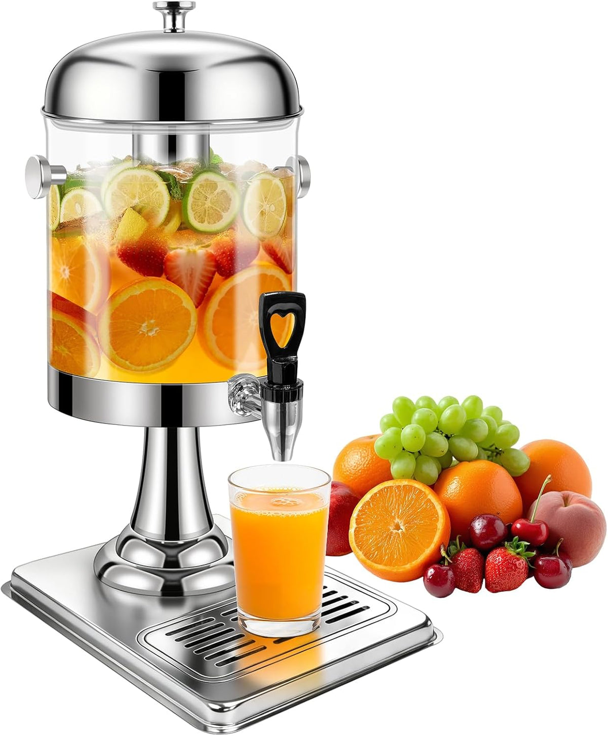 Dispensador bebidas 2.2gal acero inox con soporte