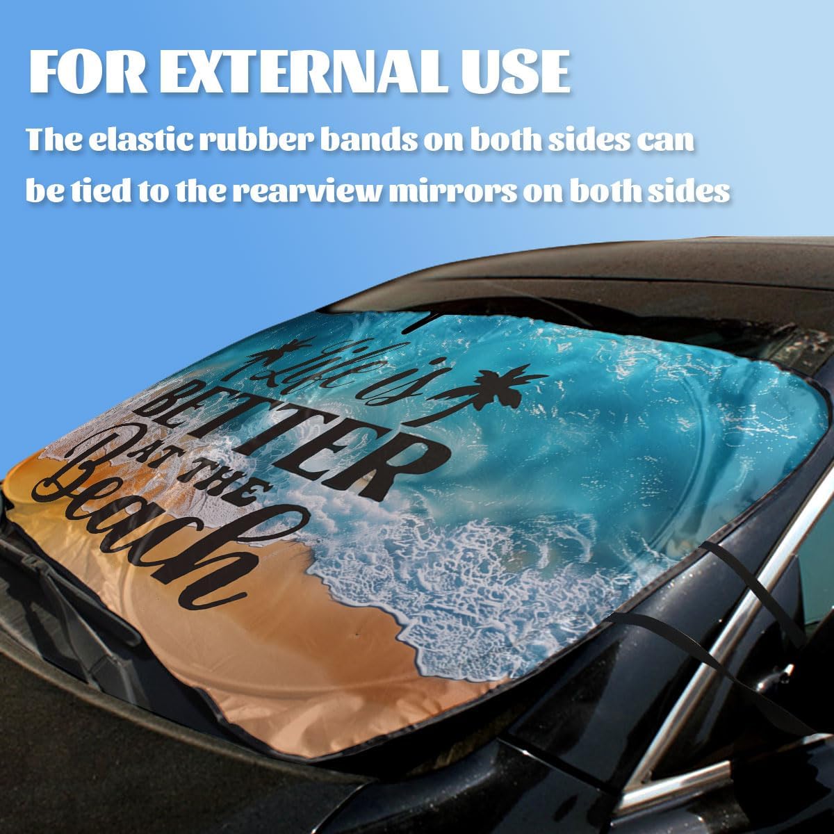 Parasol para parabrisas auto 59x31.5" universal bloquea UV