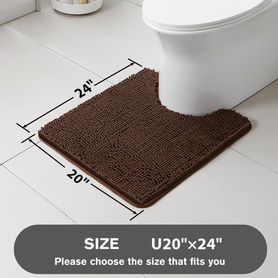 Alfombra baño forma U antideslizante 20x24pulg