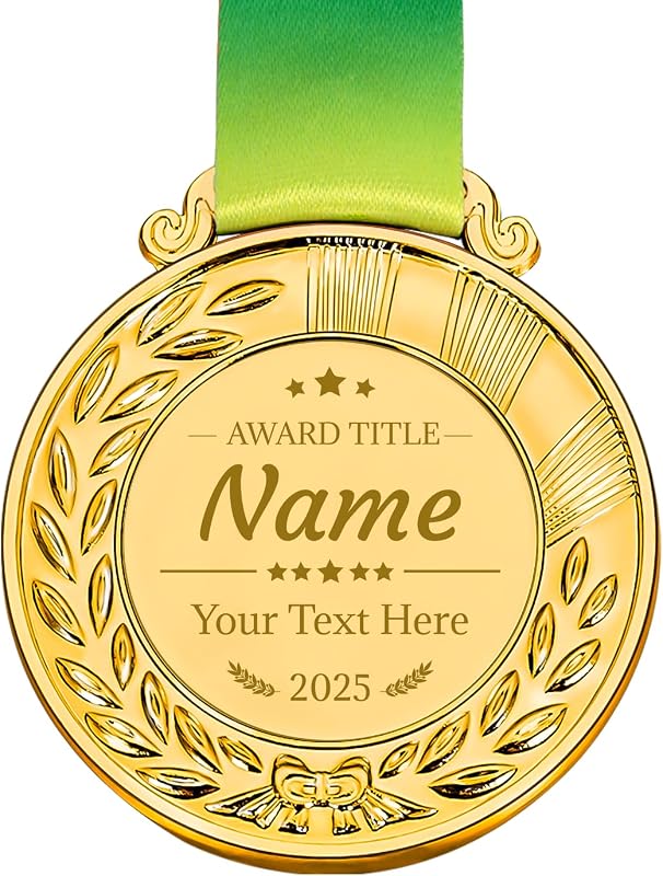 Medallas personalizadas oro plata bronce con cinta