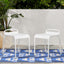 2 Sillas Comedor Metal Blanco Modernas Apilables