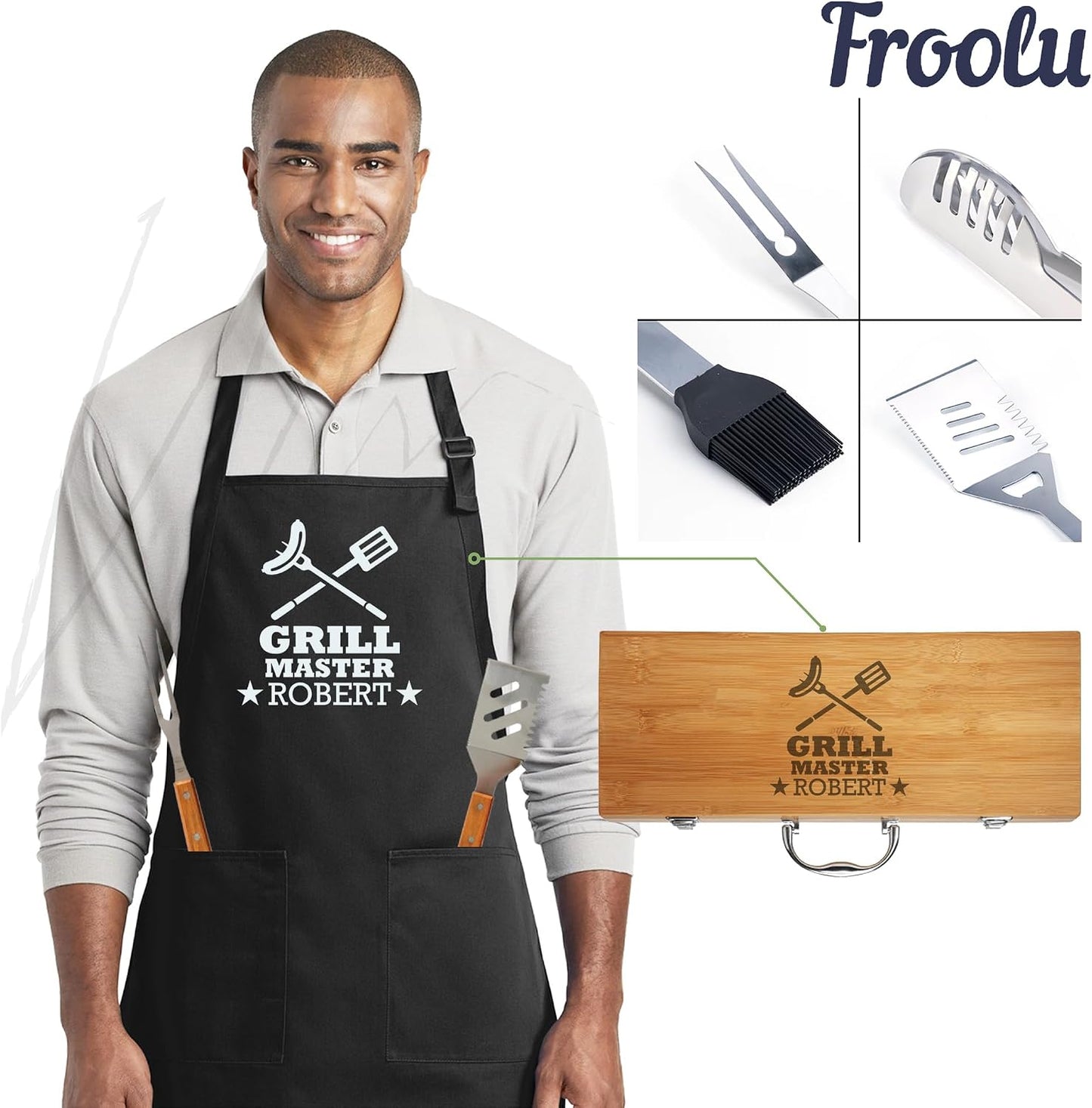 Set herramientas barbacoa papás Grill Master