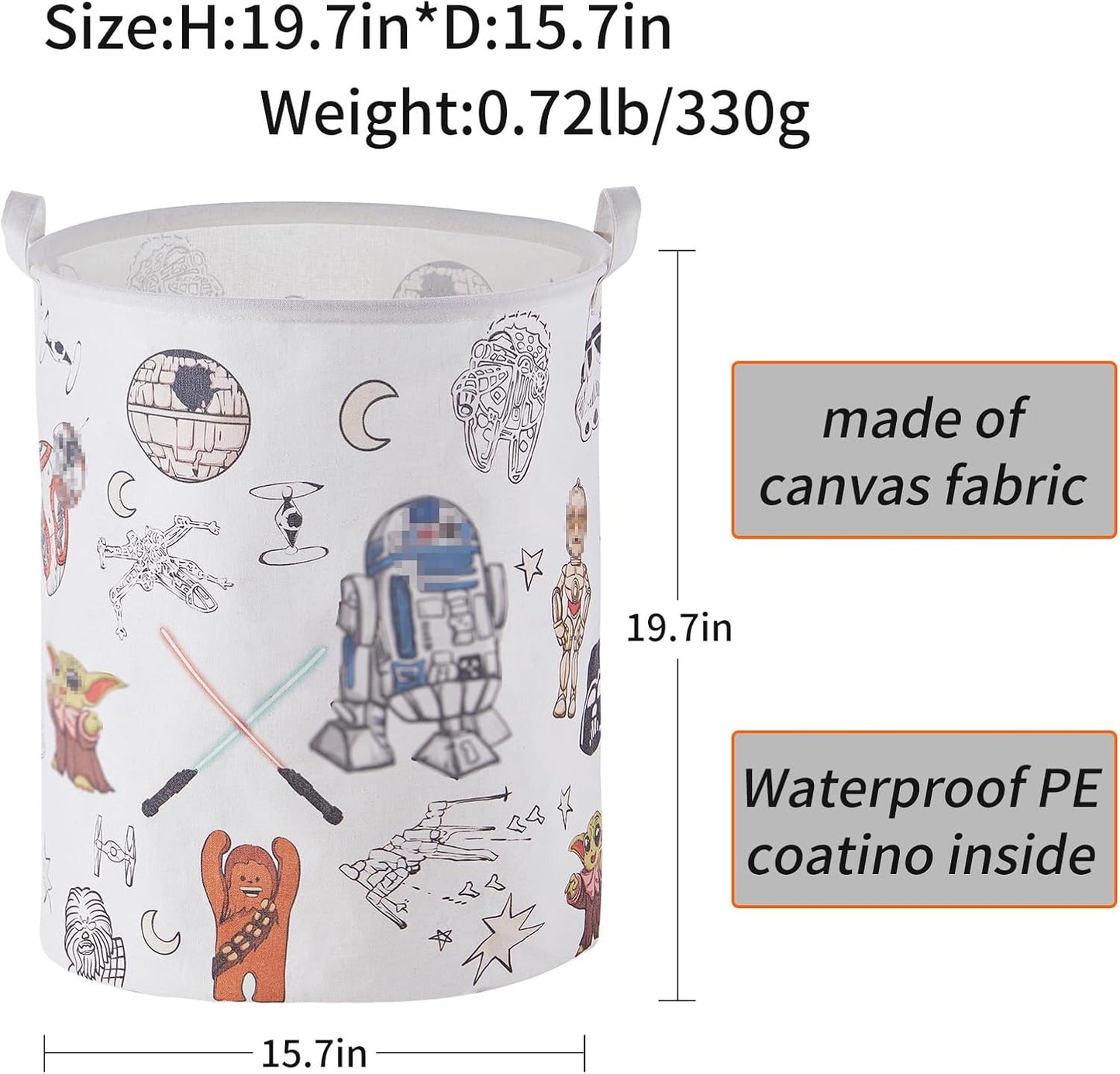 Cesta plegable para bebé con revestimiento impermeable