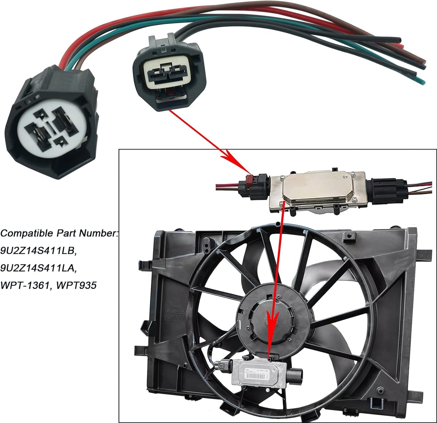 Módulo relé control radiador ventilador Ford F-150 Focus
