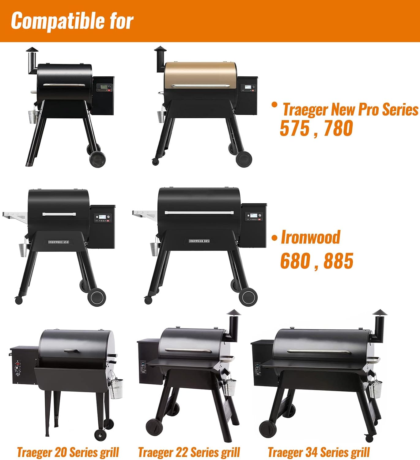 20 Revestimientos cubo grasa y pack HDW152 para Traeger