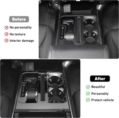 Panel palanca cambios Ford F-150 cubierta portavasos cromado