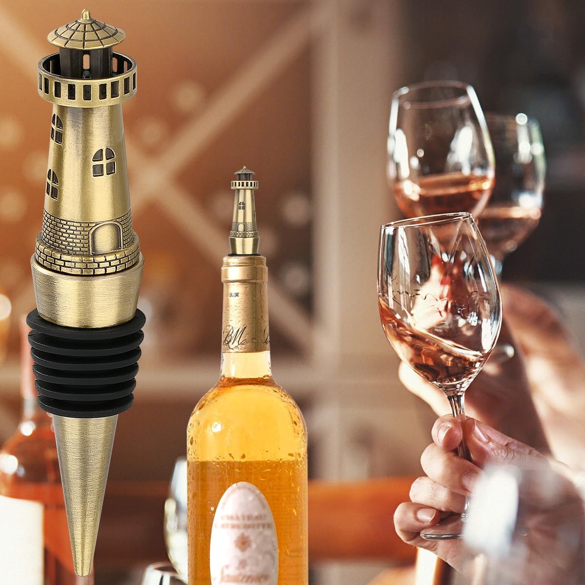 Tapón náutico para botella vino champán bronce