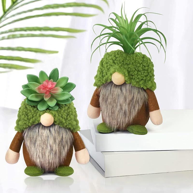 Gnomos de felpa escalonada decoración primavera hogar oficina