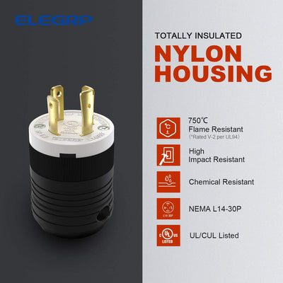 Enchufe NEMA L14-30P/R 30A 125/250V industrial