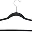 10 Perchas Terciopelo Negro Delgadas Abrazables