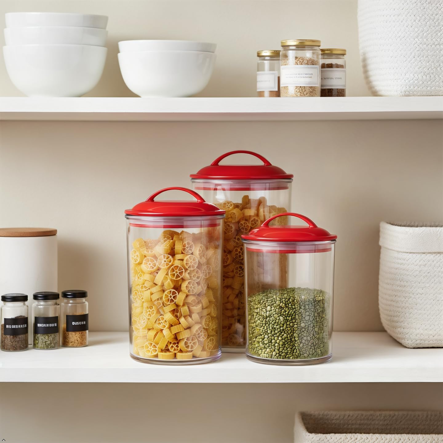 Envases herméticos sin BPA para alimento set 3 cocina