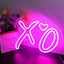 Letrero Neón XO Corazón Led Rosa Colgante para Hogar Bar Pub