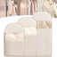 Bolsa ropa colgante compresión cremallera transparente beige