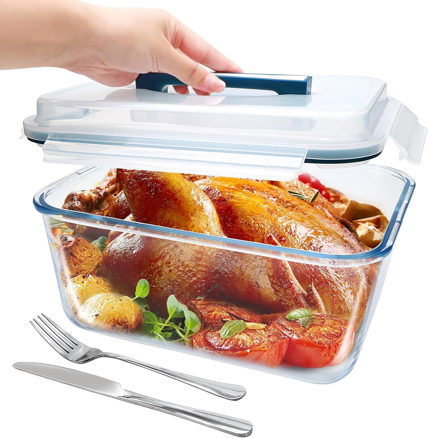 Recipiente vidrio almacenamiento alimentos 189oz