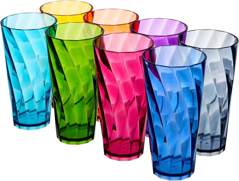 Vasos plástico reutilizables 26oz set 8 sin BPA