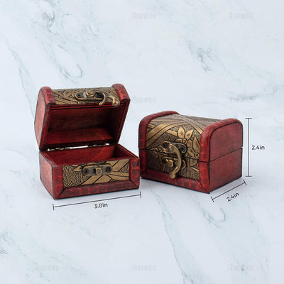 Pack 3 joyeros vintage con cerradura metal