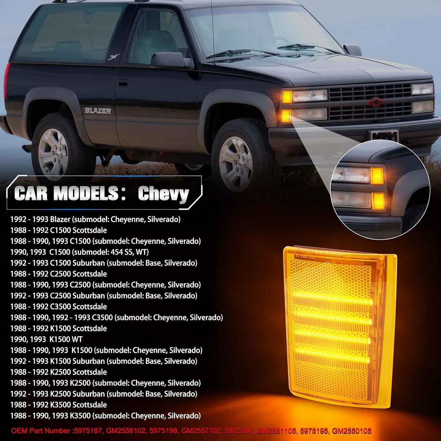 Kit lámparas señal dinámica LED Chevy C/K1993 Blazer