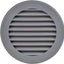 Cubierta ventilación plástico 4pulg rejilla redonda gris