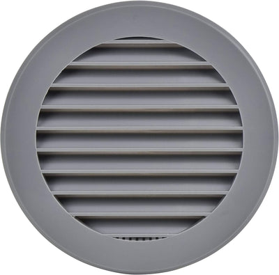 Cubierta ventilación plástico 4pulg rejilla redonda gris