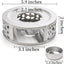 3 Pzas Calentador Té Acero Inox Base Universal Plateado