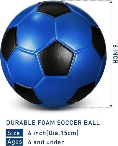6 Pelotas Fútbol Espuma 6" Mini Niños Aros Interiores