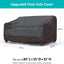 Funda sofá patio 3 plazas impermeable con asas negro