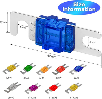 Kit fusibles ANL mini 20A-150A surtido 9 tamaños
