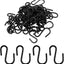 Ganchos S metal negro para joyas macetas 60uds