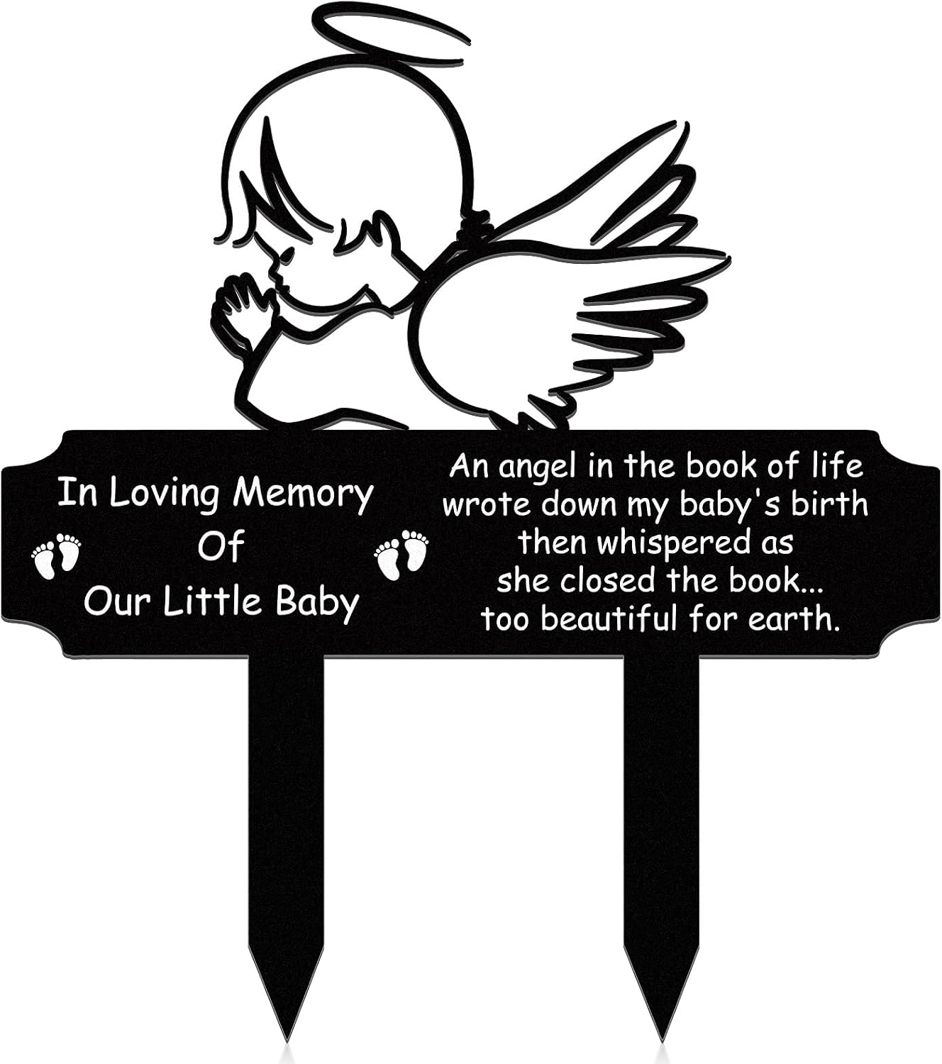 Estacas conmemorativas estilo bebé metal 13.2x11.8pulg