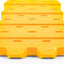 Calzo amarillo grande de rueda de remolque resistente