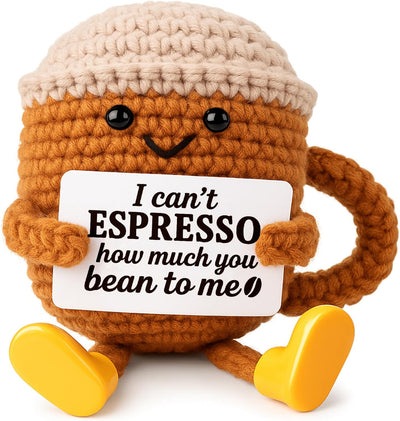 Taza espresso ganchillo regalo para amantes del café