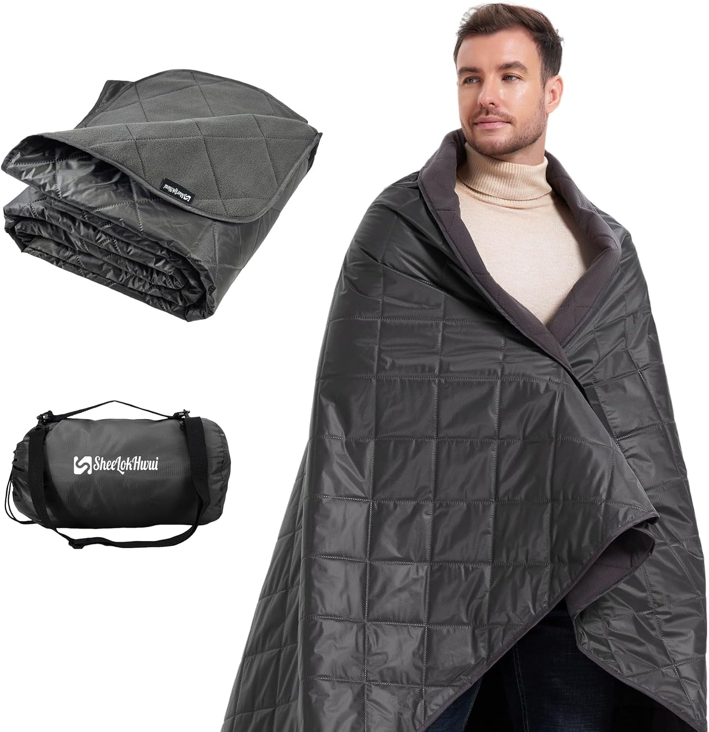 Manta 4en1 impermeable resistente viento forro polar 81x57