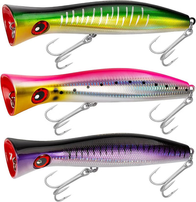 Señuelo GT Popper 3 ganchos fuertes pesca surf