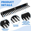 2 Ganchos Cables Acero Carbono 19 Ranuras Negro 15.8x2.8x1.3pulg