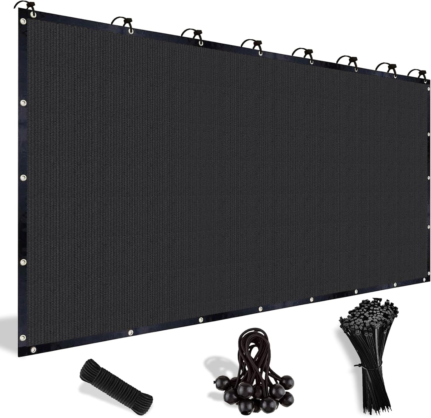 Toldo solar 90% para pérgola 4x6ft lona malla negro