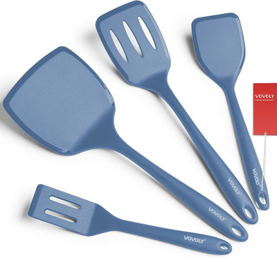 Set 4 Espátulas Silicona Resistentes 600°F para Huevos y Panqueques