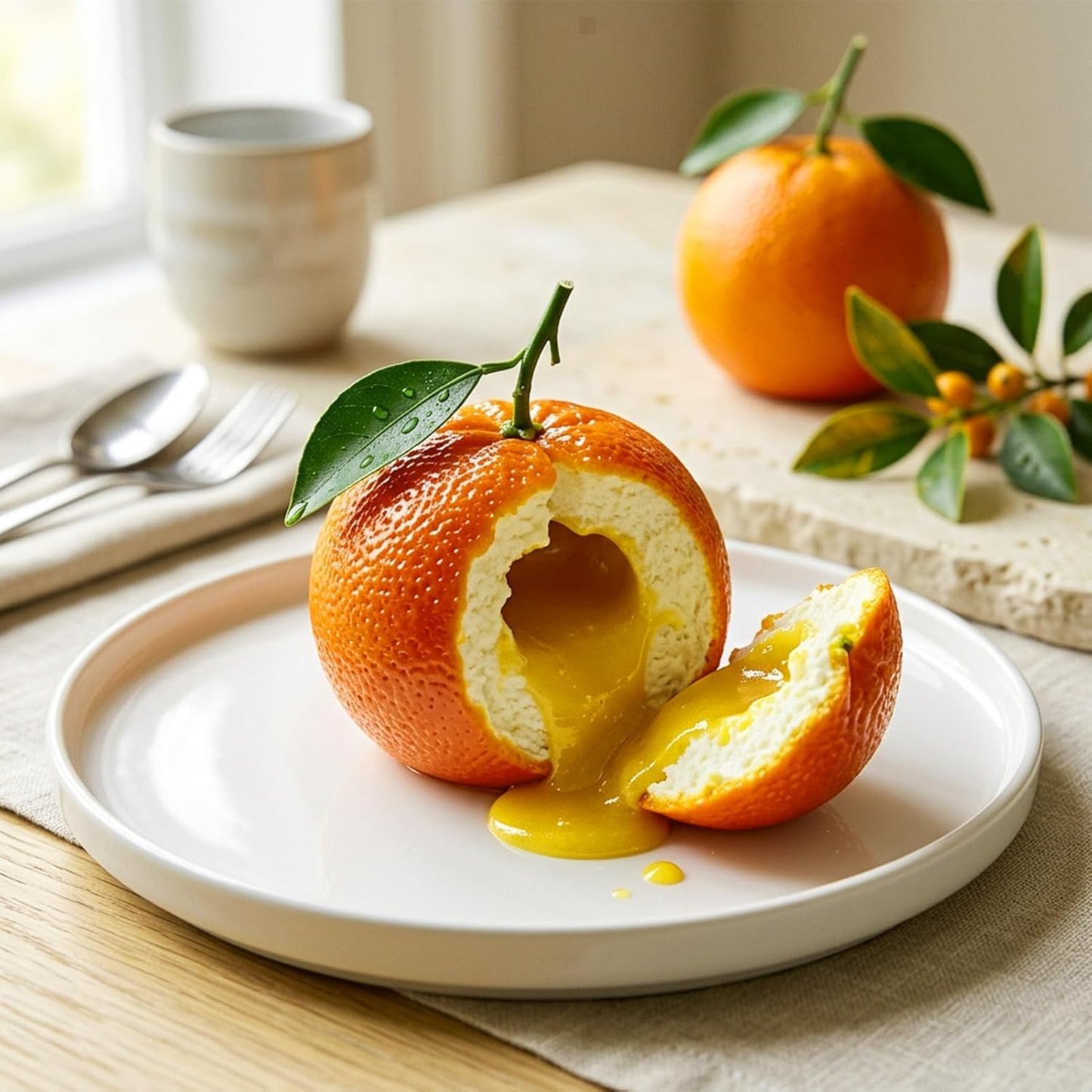 Molde 3D naranja 8 cavidades silicona para pasteles y mousse