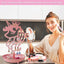 Organiz. aretes unicornio 81 agujeros soporte metal rosa