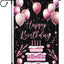 Globos bandera feliz cumpleaños 12x18pulg doble cara