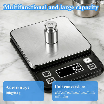 Báscula cocina impermeable IP67 acero inox 304 recargable