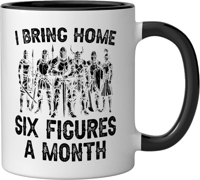 Taza de cerámica para pintura miniatura en negro/blanco