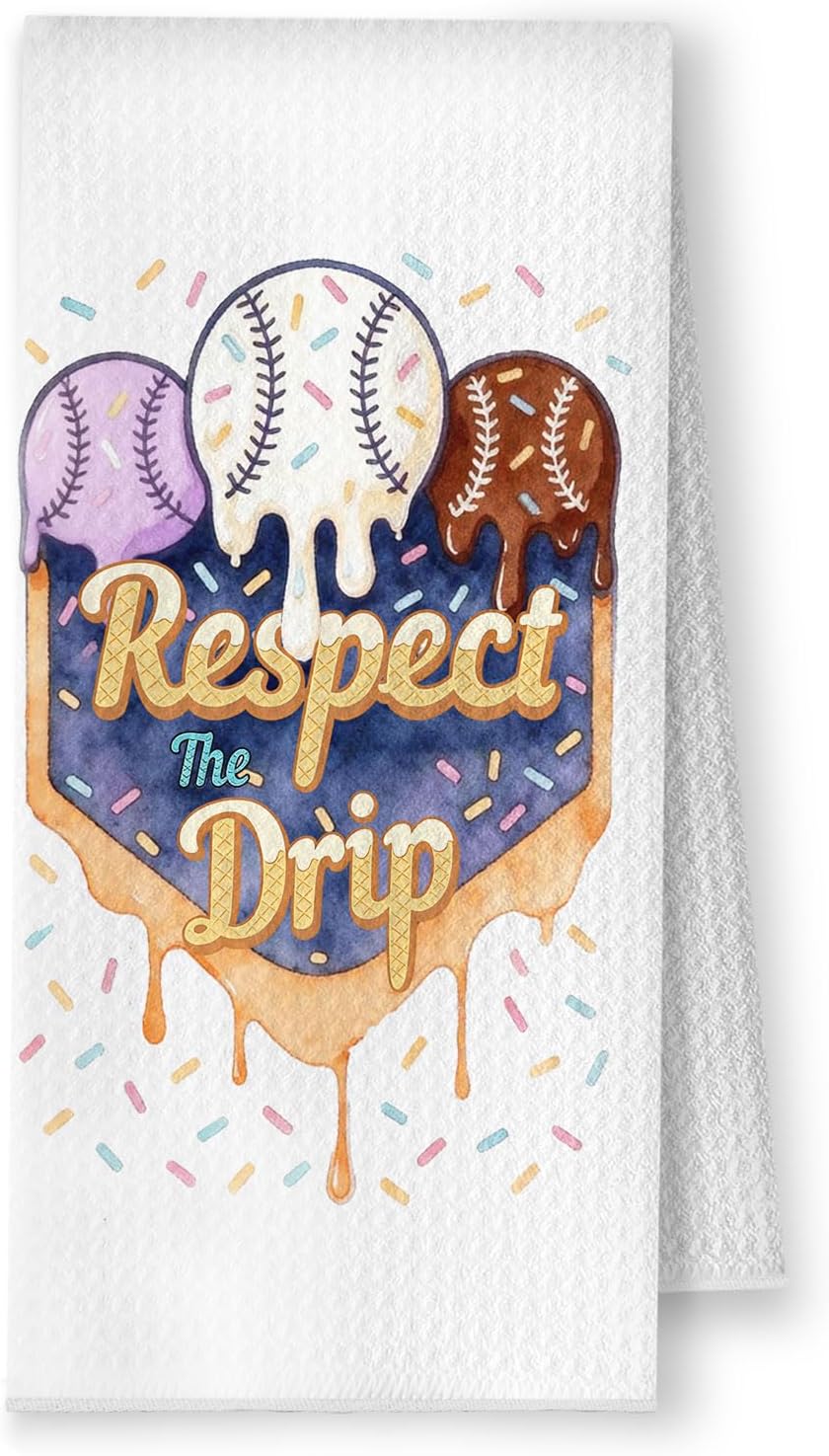 Toallas de cocina con diseño de béisbol para fans de deportes